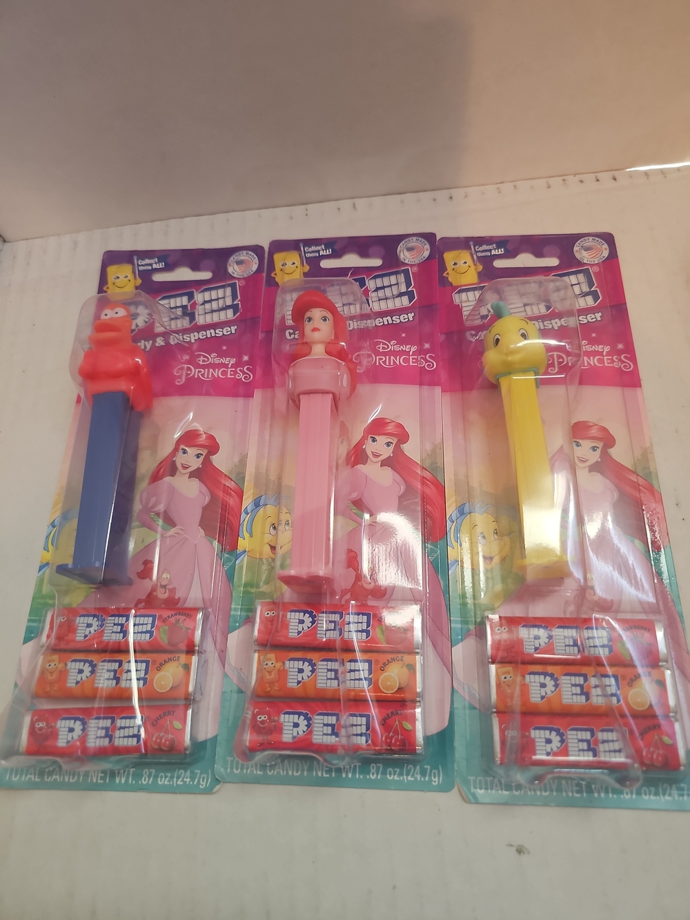 Disney Princess PEZ Candy Dispensers - Ariel & Friends (Set of 3)